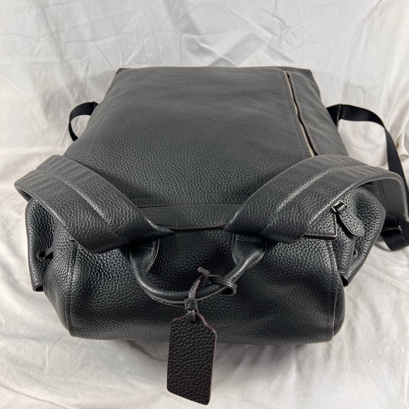 COACH Black Leather Drawstring Buckle XL Backpack Bag E1593 72005 - Picture 11 of 16